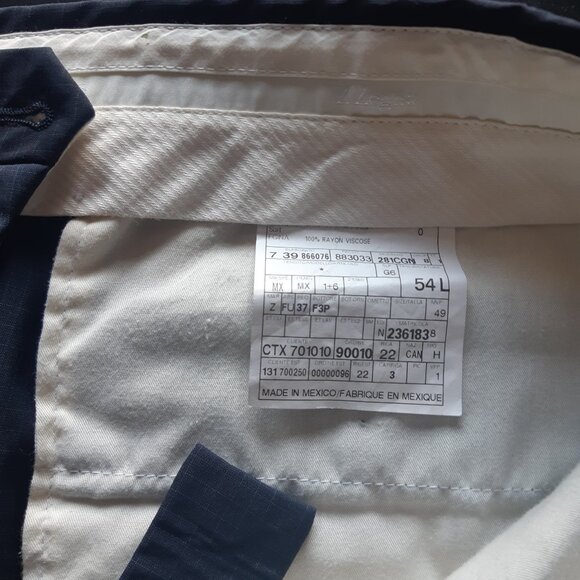 Z ZEGNA SZ 44L 2 Piece Men's 100% Wool Suit Blue Fine Check - Picture 12 of 16